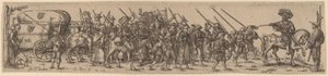 Der Tross mit dem Feldwebel von Jan Theodor de Bry after Barthel Beham
