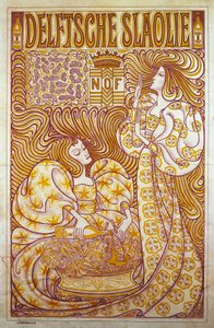 Delftsche Slaolie, Werbeplakat für Salatdressing von Jan Toorop