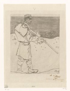 Muschelfischer mit Netz am Strand von Katwijk aan Zee von Jan Toorop (signed by artist)