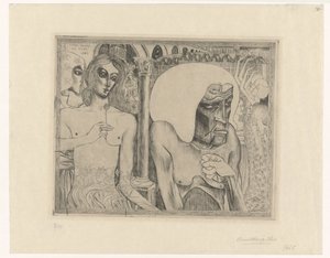Alte Frau umgeben von jungen Frauen von Jan Toorop