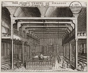 Innenraum der Portugiesischen Synagoge in Amsterdam von Jan Veenhuysen