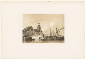 Ansicht des Alten Haupttors in Rotterdam von Jan Weissenbruch