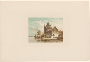 Ansicht des Walturms in Culemborg von Jan Weissenbruch