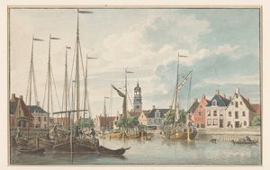 Ansicht von De Lemmer von Jan Weissenbruch