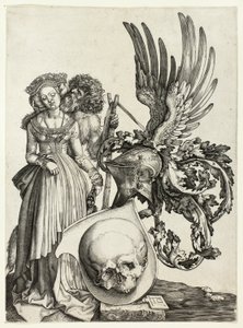 Wappen mit einem Schädel von Jan Wierix