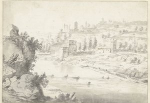 Landschaft mit dem Rhonetal, nahe Vienne