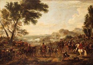 König Wilhelm III. und seine Truppen bereiten sich auf eine Schlacht vor von Jan Wyck