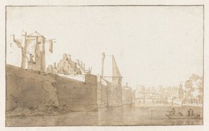 Ansicht der Stadtmauer von Leiden