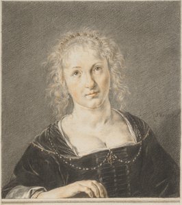 Junge Frau an einer Balustrade von Jan de Bray