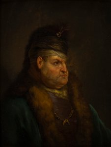 Porträt eines Mannes mit Turban von Jan the Elder (circle of) Lievens