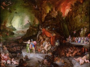Aeneas und die Sibylle in der Unterwelt von Jan the Elder Brueghel