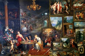 Allegorie von Sehen und Riechen, um 1590-1625 von Jan the Elder Brueghel