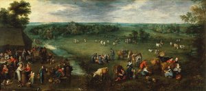 Bauernleben, ca. 1621 von Jan the Elder Brueghel