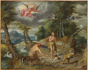 Die Vertreibung aus dem Paradies, aus der Geschichte von Adam und Eva von Jan Brueghel the Younger