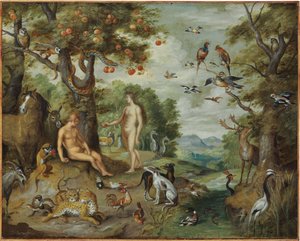 Die Versuchung Adams von Jan Brueghel the Younger