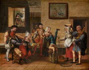 Kneipenszene von Jan van Amstel