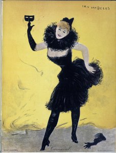 Karneval, Titelblatt der „Revue illustrée“, von Jan Vanbeers, sd. 19. Jahrhundert