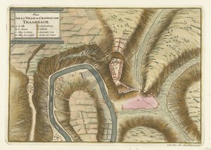 Grundriss des Dorfes und Schlosses von Trarbach, 1704