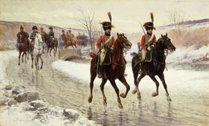 Napoleon und seine Eskorte