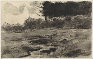 Landschaft mit Waldrand und Wasser von Jan van Essen