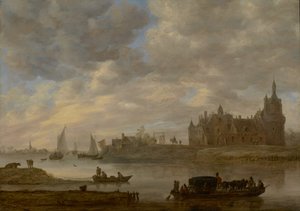 Ansicht von Schloss Duurstede in Wijk bij Duurstede von Jan van Goyen