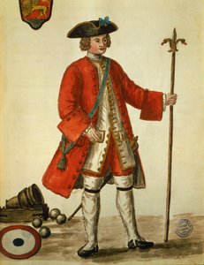 Ein Artillerist der venezianischen Marine in Uniform, aus The costumes of Venicens von Jan van Grevenbroeck