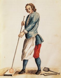 Glasbläser von Murano-Glas, Illustration aus dem illustrierten Buch der venezianischen Kostüme, von Jan Grevenbroeck (1731-1807), Aquarell, Italien von Jan van Grevenbroeck