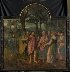 Triptychon mit Szenen aus dem Leben des Heiligen Johannes des Täufers, Mitteltafel von Jan van II Coninxloo