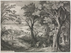 Landschaft mit Reisenden, die von einer Räuberbande angegriffen werden von Jan van Londerseel
