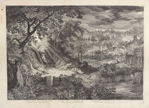Landschaft mit Christus im Garten Gethsemane von Jan van Londerseel