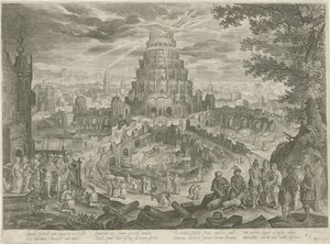 Nimrod lässt den Turm von Babel bauen
