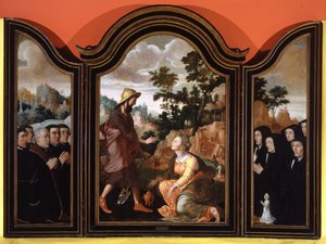 Noli Me Tangere, Stifter in den Flügeln, 1548-1554 von Jan van Scorel