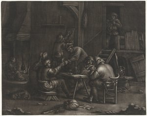 Gasthaus mit trinkenden Männern von Jan van Somer
