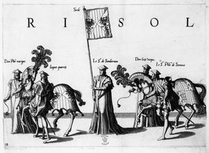 Waffen von Sizilien bei der Trauerprozession von Kaiser Karl V., 1559