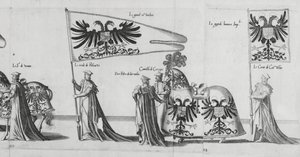 Banner bei der Trauerprozession von Kaiser Karl V., 1559