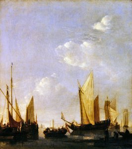 Schiffe vor Anker in ruhiger See, ca. 1650 von Jan van de Capelle or Cappelle