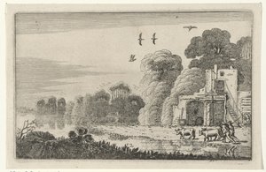 Figuren mit Kühen bei einer Ruine von Jan van de Velde (II)