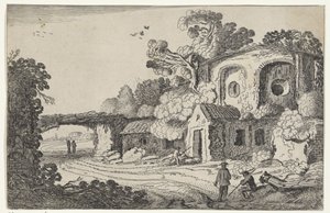 Landschaft mit alter Burg