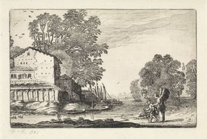 Tobias und der Engel in einer Landschaft mit einer Ruine von Jan van de Velde (II)
