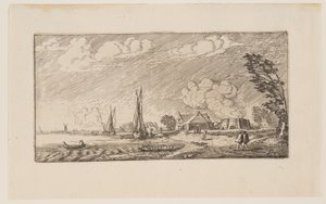 Kalkofen bei stürmischem Wetter, aus Sechs Landschaften von Jan van de Velde II