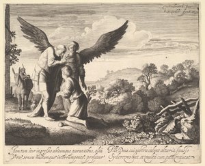 Tobias wird vom blinden Tobit gesegnet von Jan van de Velde II