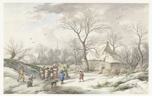 Winter: Versammlung für den Faschingsdienstag von Jan van der Meer (II)