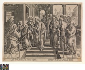Christus kündigt sein Leiden an von Jan van der Straet