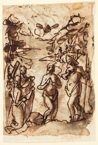 Taufe Christi und Pieta von Jan van der Straet, called Stradanus