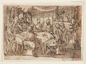 Hochzeit zu Kana von Jan van der Straet, called Stradanus