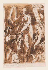Recto: Judith mit dem Kopf von Holofernes; Verso: Pietà von Jan van der Straet, called Stradanus