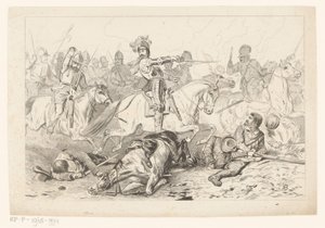Schlacht bei Nieuwpoort von Jan van der Veen (prentmaker)