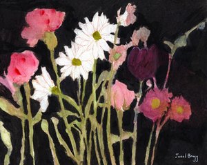 Blumen mit Gänseblümchen, ca. 2024 von Janel Bragg