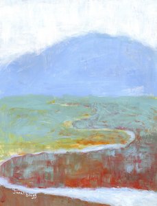 Berglandschaft mit Sumpf und Wildblumen für Annabelle, ca. 2021