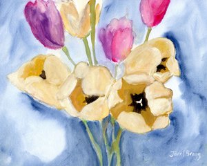 Tulpen auf Mamas Esstisch, ca. 2016 von Janel Bragg